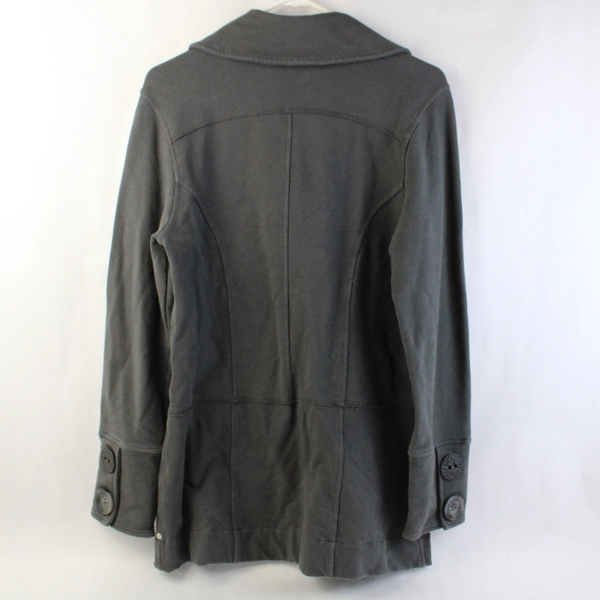 Neon Buddha Gray Cotton Large Buttons Jacket Women's Small 2000s