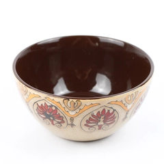 Pier 1 Imports Myra Hand Painted Stoneware Cereal Bowl Flowers And Scrolls