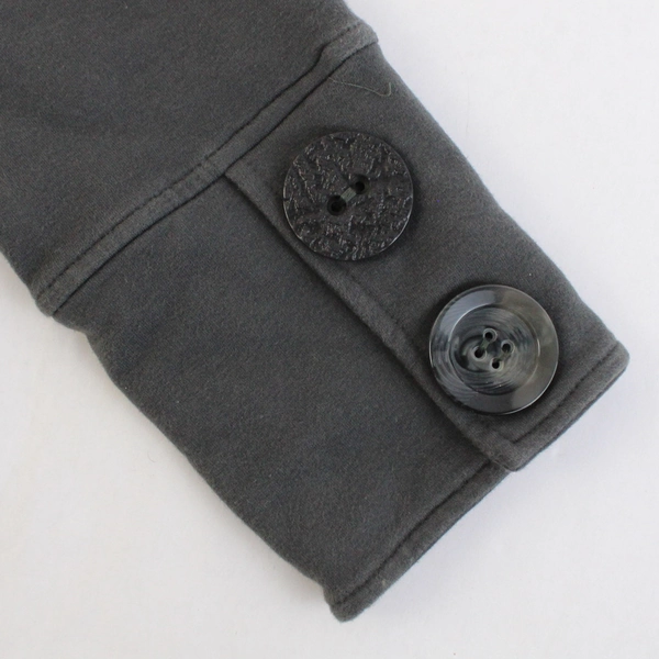 Neon Buddha Gray Cotton Large Buttons Jacket Women's Small 2000s