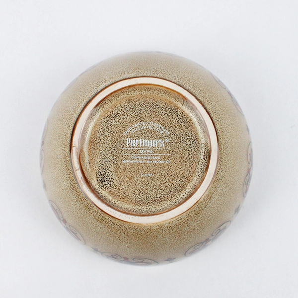 Pier 1 Imports Myra Hand Painted Stoneware Cereal Bowl Flowers And Scrolls