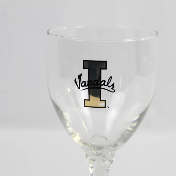 Idaho Vandals 8" Crystal Wine Glass - NCAA Fan Souvenir - Pre-Owned