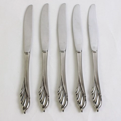 Lot of 5 Oneida Liberty's Light 9 1/8" Hollow Dinner Knives Stainless