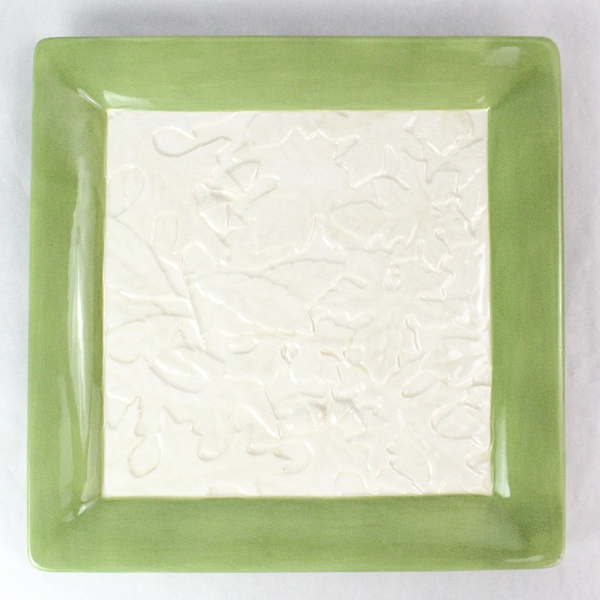 Hallmark Decorative Ceramic Plate Acorn & Leaf Design 11" Square