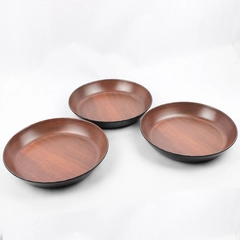 Lot of 3 Tommy Bahama Walnut Woodgrain Melamine Serving Bowls 9.5 Inch