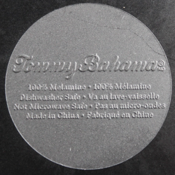 Lot of 3 Tommy Bahama Walnut Woodgrain Melamine Serving Bowls 9.5 Inch