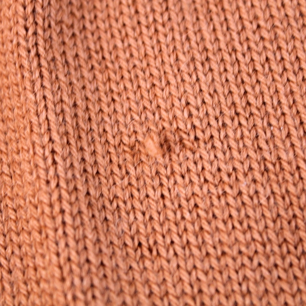 Chaska Full Zip Orange Cardigan Sweater 100% Llama Knit Women's Size Large