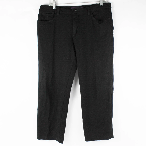 Gloria Vanderbilt Women's Size 12 Black Rhinestone Pocket Pants - Good Condition