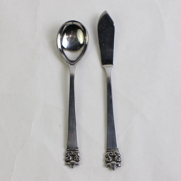 Lot of 2 Stanley Roberts Roget Sugar Spoon Butter Knife Stainless Steel