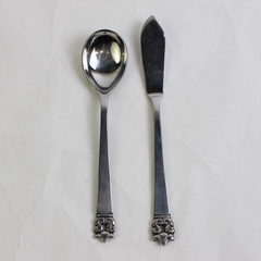 Lot of 2 Stanley Roberts Roget Sugar Spoon Butter Knife Stainless Steel