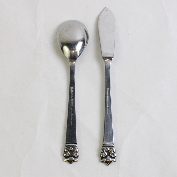 Lot of 2 Stanley Roberts Roget Sugar Spoon Butter Knife Stainless Steel