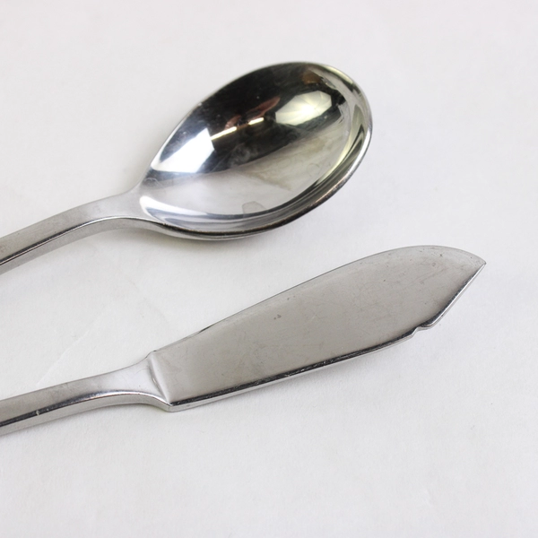 Lot of 2 Stanley Roberts Roget Sugar Spoon Butter Knife Stainless Steel