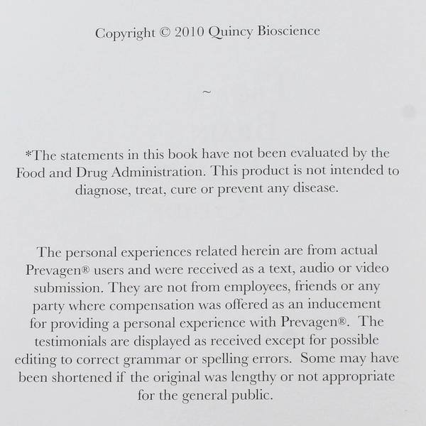 The Brain Health Guide 2010 by Quincy Bioscience - Good Pre-Owned Paperback