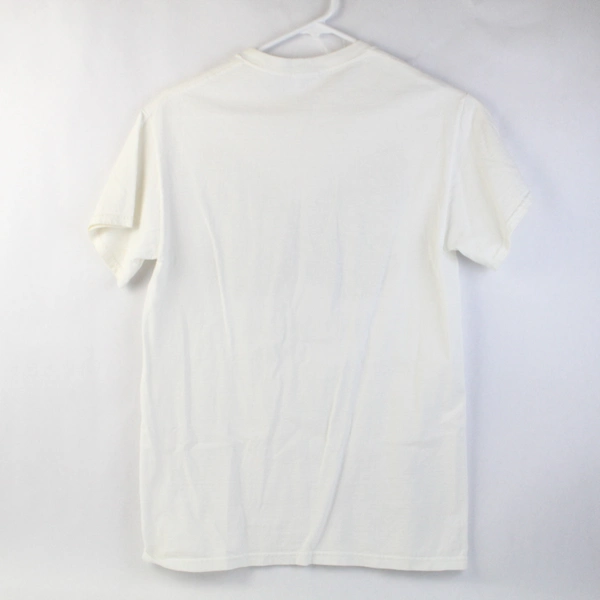 Gildan White Short Sleeve T-Shirt Butterfly Wonderland Design Size S 100% Cotton