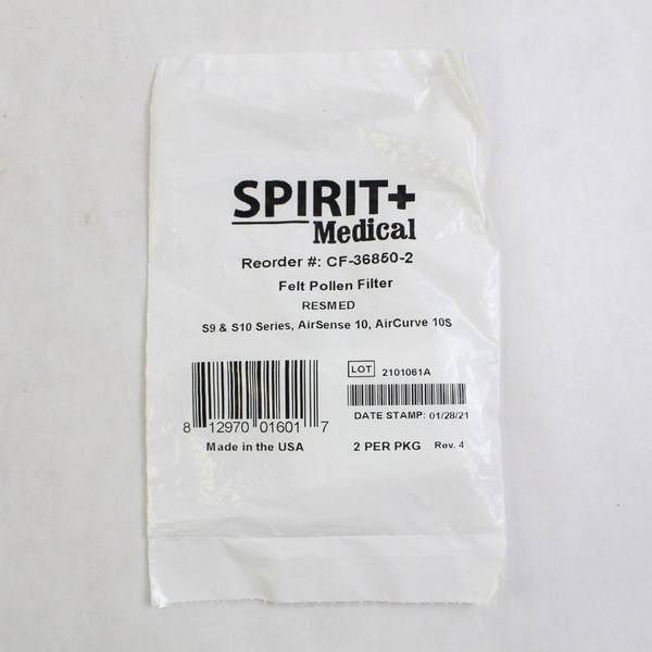 Lot Of 20 Filter: 16 Spirit Medical Felt Pollen Filter CF-36850-2 & 4 Other CPAP