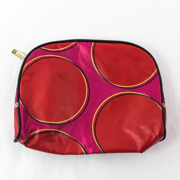 Lot of 2 Pink & Red Makeup Pouches - Liz Claiborne & Unbranded, Pre-owned