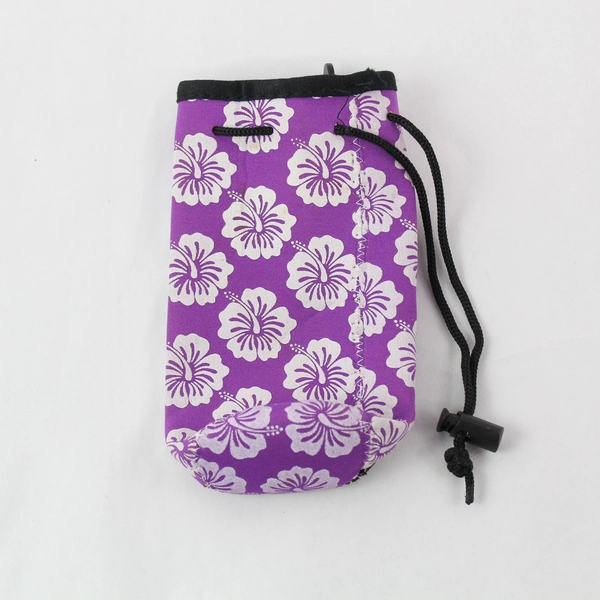 Lot of 2 Hibiscus Flower Design Pouches - Pre-Owned, Stains