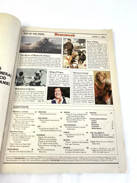 Newsweek Magazine June 1980: Mt. St. Helens & The Big Bang Theory