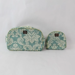 Set of 2 Emilie Sloan Seattle Blue Makeup & Perfume Pouches - Pre-owned