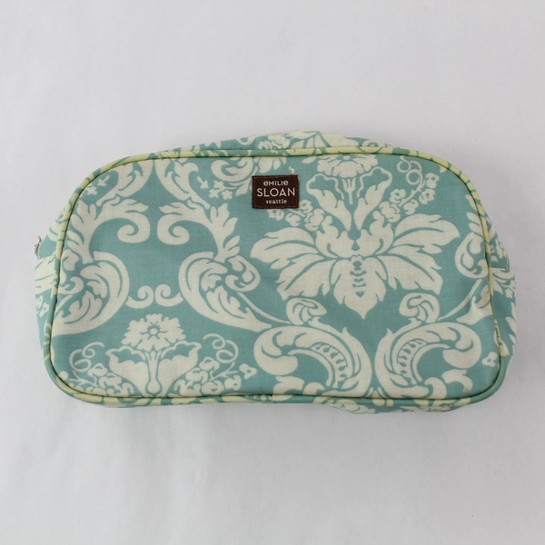 Set of 2 Emilie Sloan Seattle Blue Makeup & Perfume Pouches - Pre-owned