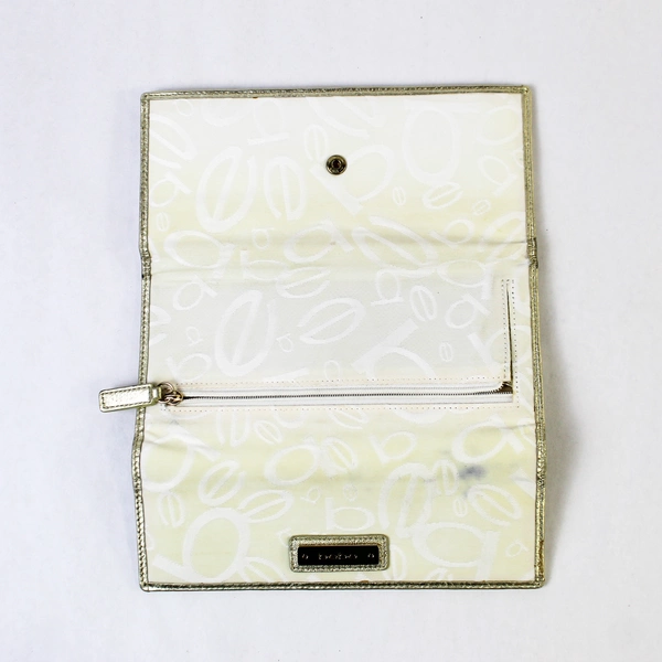 Bebe White Women's Folding Wallet - Pre-Owned with Stains, Chic Accessory