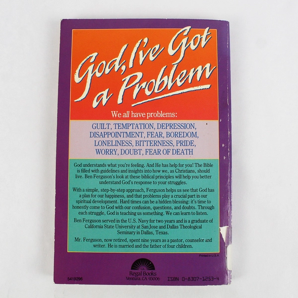 God, I've Got a Problem by Ben Ferguson 1987 Paperback Ex-Library