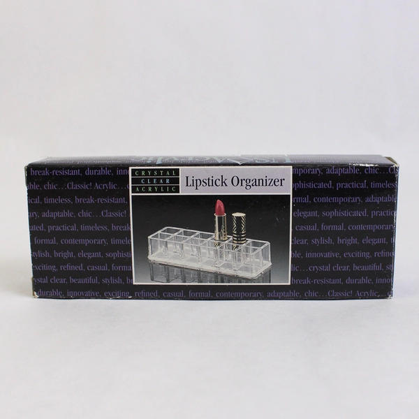 Crystal Clear Acrylic Lipstick Organizer 12 Slots Makeup Cosmetic Storage