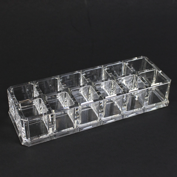 Crystal Clear Acrylic Lipstick Organizer 12 Slots Makeup Cosmetic Storage