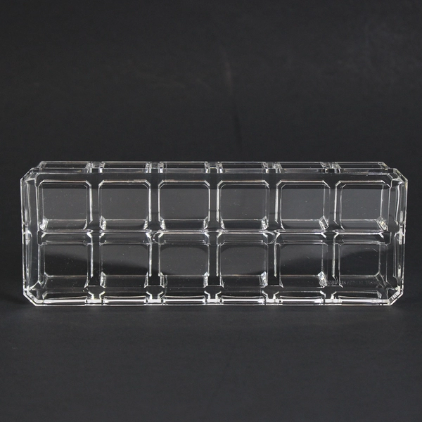 Crystal Clear Acrylic Lipstick Organizer 12 Slots Makeup Cosmetic Storage
