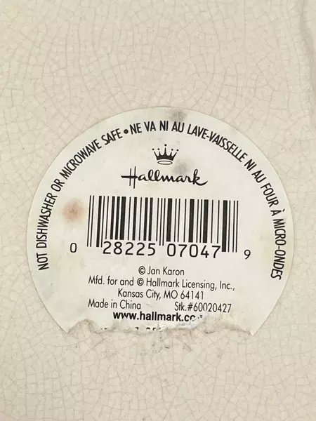 Hallmark Jan Karon Snowman Cookie Candy Dish - Pre-Owned, Crazing