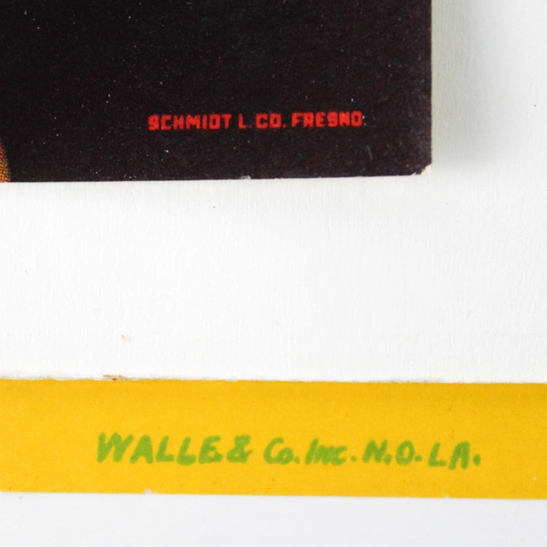 Lot of 2 Vintage Fruit Box Labels Jaguar Yams Levon Melons