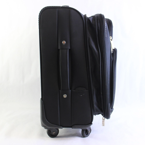 Pacific Coast Signature American Travler Carry On 4 Wheel Solid Black 14"x10"x12