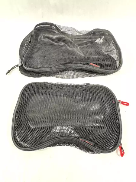 Lot of 2 Rick Steves Europe Travel Storage Bags Black Nylon Mesh #20750