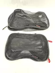 Lot of 2 Rick Steves Europe Travel Storage Bags Black Nylon Mesh #20750