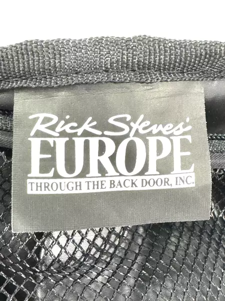 Lot of 2 Rick Steves Europe Travel Storage Bags Black Nylon Mesh #20750