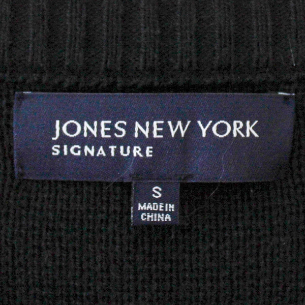 Jones New York Women's Mod Striped Zip-Up Sweater Size Small - Good Condition