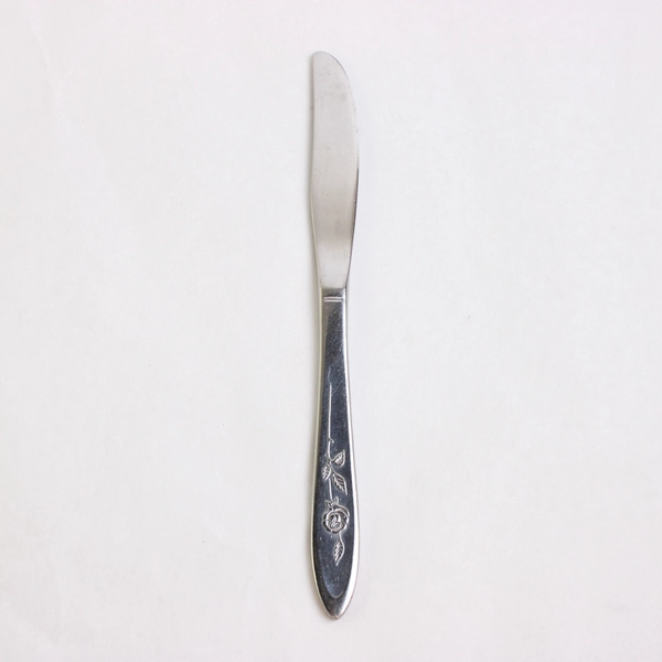 Lot of 6 Oneida Betty Crocker My Rose 8.5" Solid Dinner Knives Stainless