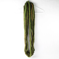 Unique Handmade Green Knit Tendril Scarf