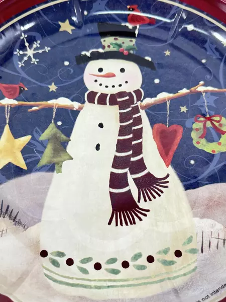 Lot of 2 Holiday Inspirations Christmas Cookie Snack Platters 10.5"