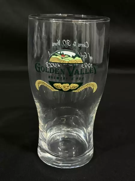 Golden Valley Brewery 30th Anniversary Crystal Beer Glass - Pre-owned