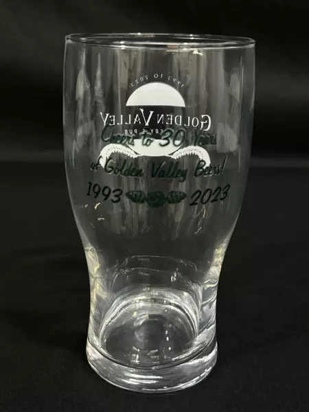 Golden Valley Brewery 30th Anniversary Crystal Beer Glass - Pre-owned