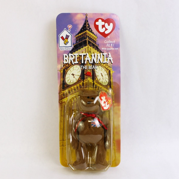 Ty McDonalds Teenie Beanie Babies Britannia The Bear 1999 Brown