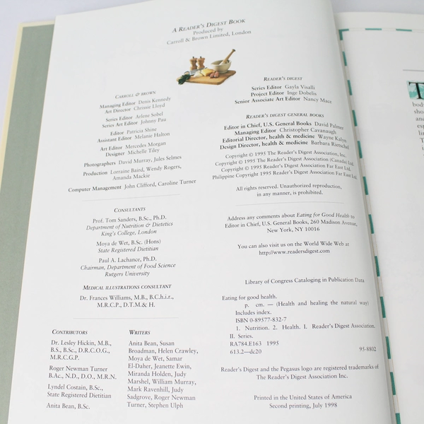 Reader's Digest Health & Healing The Natural Way Eating for Good Health