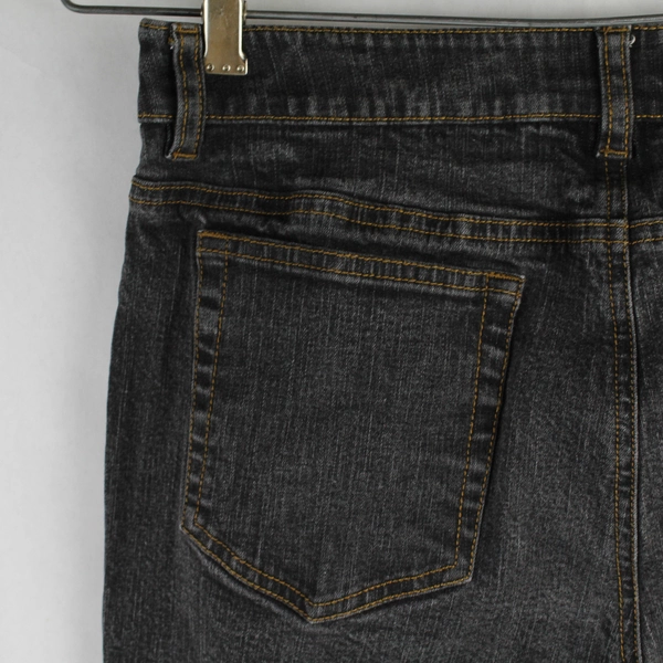 Jones New York Women's Stretch Black Jeans Size 6 Mid Rise Straight Leg