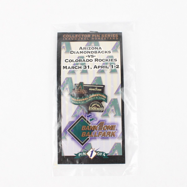 '98 Bank One Ballpark Arizona Diamondbacks vs Colorado Rockies Collector Pin 1/4