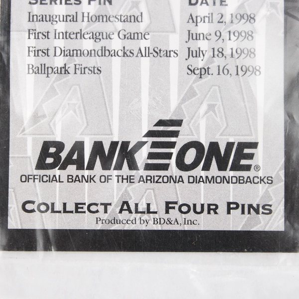 '98 Bank One Ballpark Arizona Diamondbacks vs Colorado Rockies Collector Pin 1/4