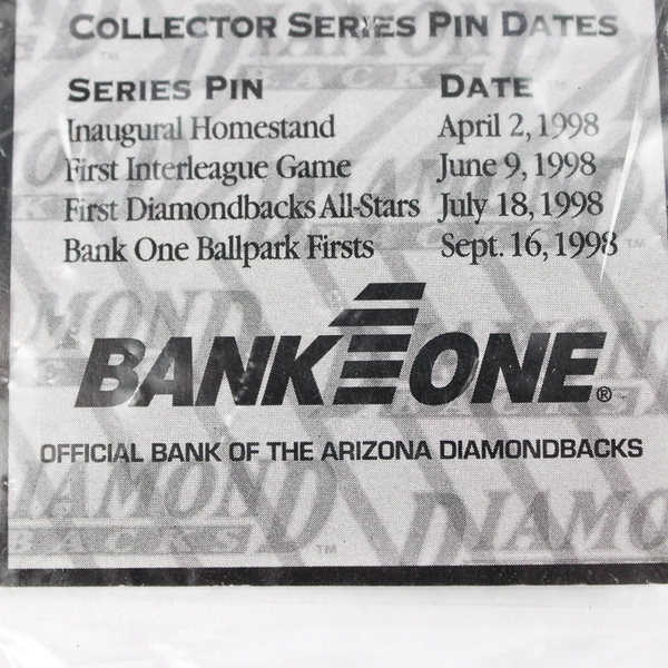'98 Bank One Ballpark Arizona Diamondbacks vs Colorado Rockies Collector Pin 4/4