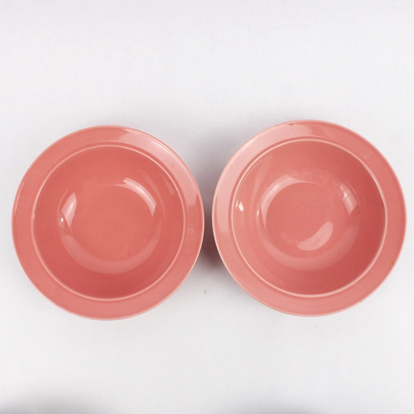 Set Of 6 Newoor Stoneware Cereal Bowls 2 Each Pink Gray And Blue Japan