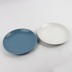 Lot of 2 Stoneware Salad Plates Blue And White 7.5 Inch Japan
