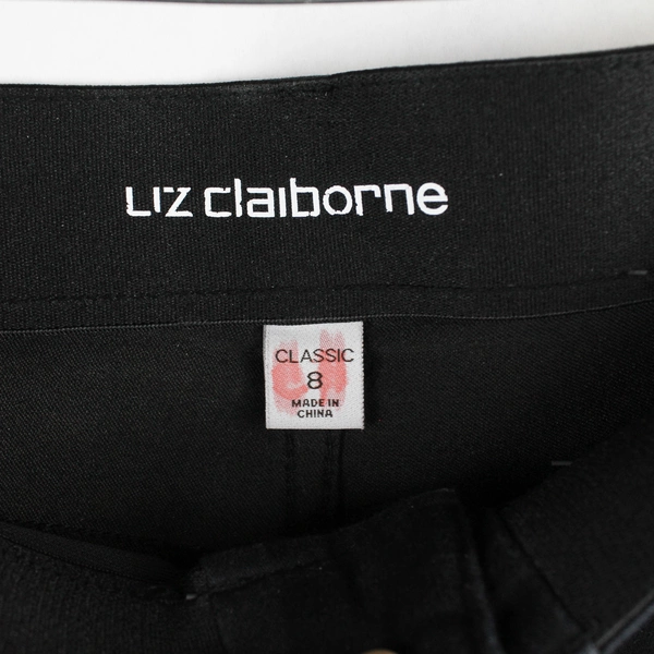 Liz Claiborne Women's Black Mid Rise Jean Dress Pants Size 8 - Good Condition