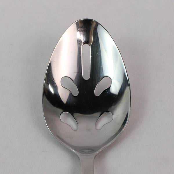 Lot of 2 Cambridge Silver Crescent Serving Spoons 8 1/8" Stainless Solid Pierced